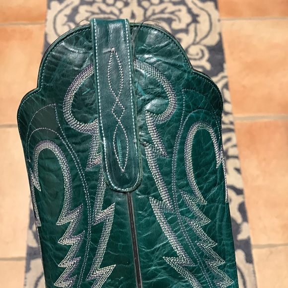 💚Vintage green(w/purple & light pink stitching- RIGHT!?) Larry Mahan ,El Paso💚 - Picture 14 of 14